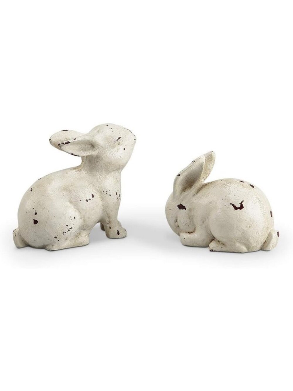 Charming White Rabbit Decor Set of 2 | Cute Bunny Home Accent for Easter
